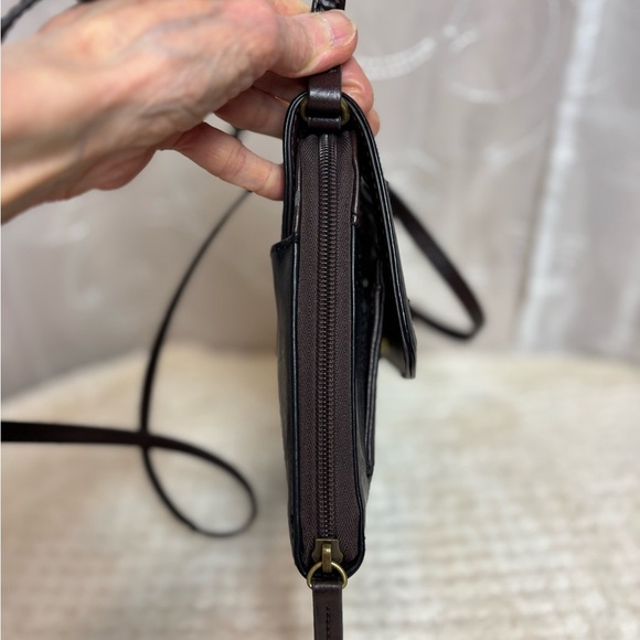 Tignanello Small Black Leather Crossbody Purse - Picture 8 of 16